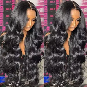 Long, curly, center-parted full-head wig with large waves, featuring a lace front and mesh cap construction.